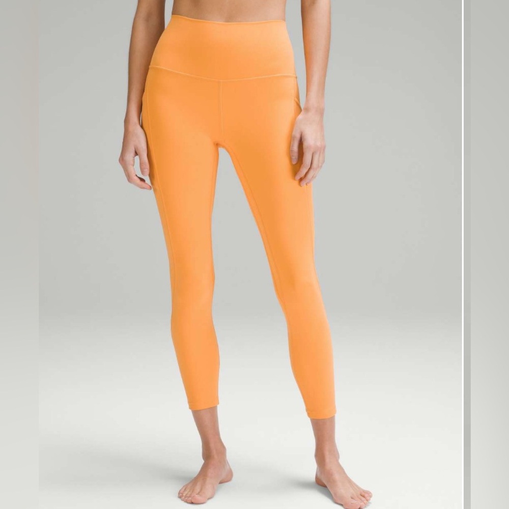 Like New Lululemon Align High Rise w Pockets 25” in Mango Dream size 2
